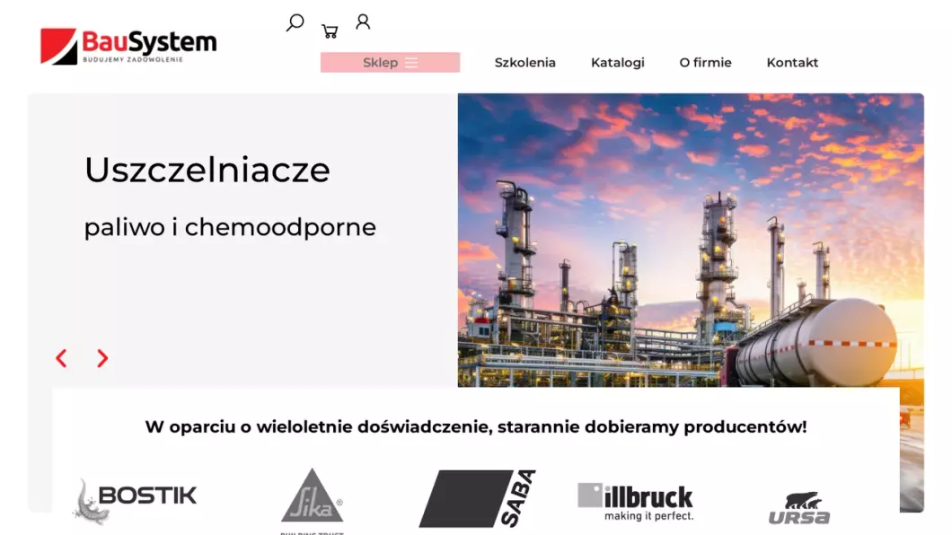 Sklep z chemią budowlaną - Bau System - podgląd